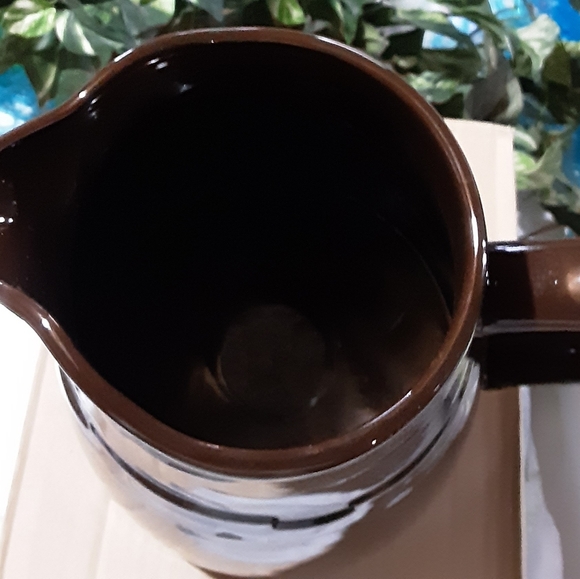 Longaberger  woven traditions chocolate cottage pitcher - Picture 3 of 6
